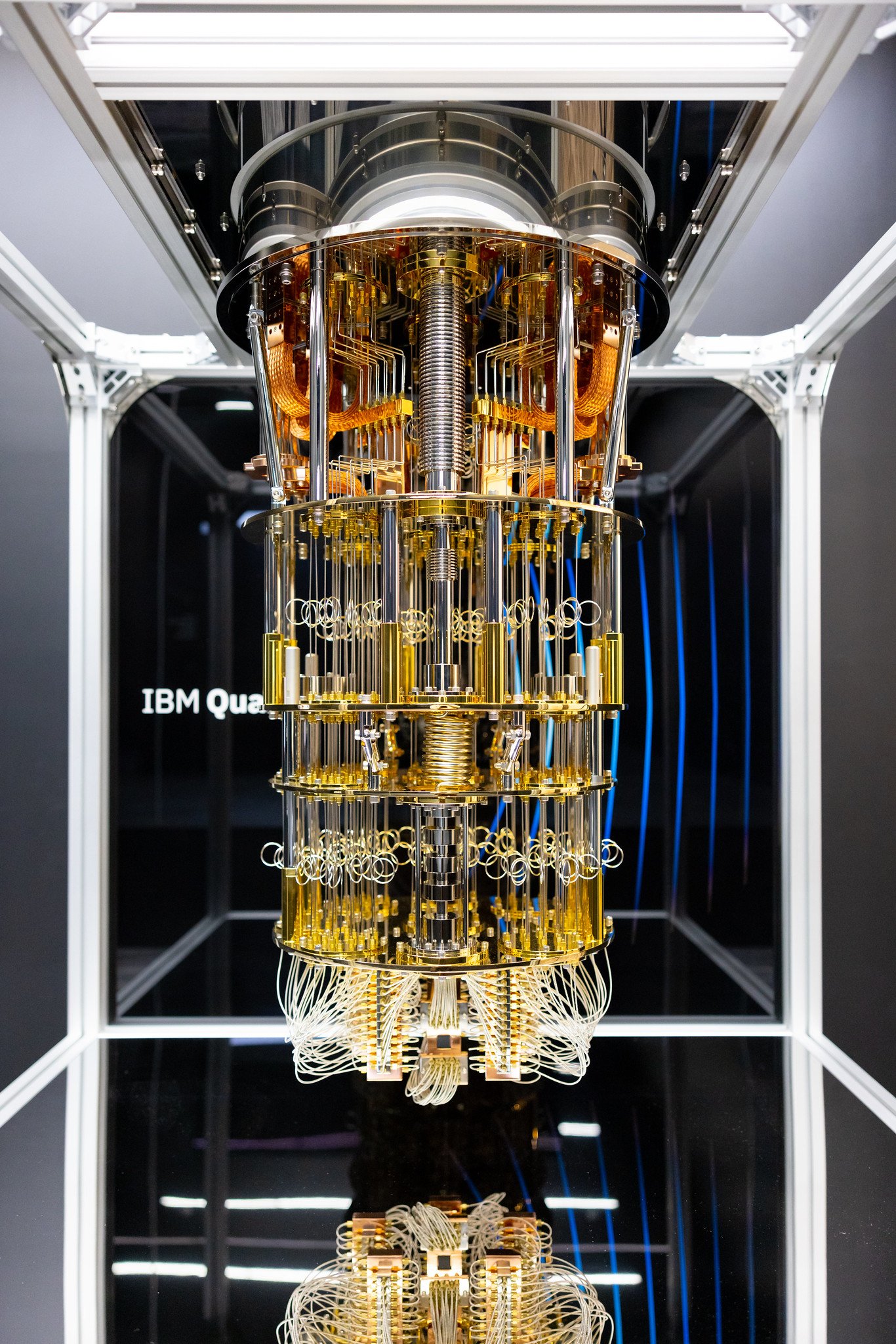 Photo of a model of IBM Quantum System One, as installed at Shin-Kawaski for the University of Tokyo.
